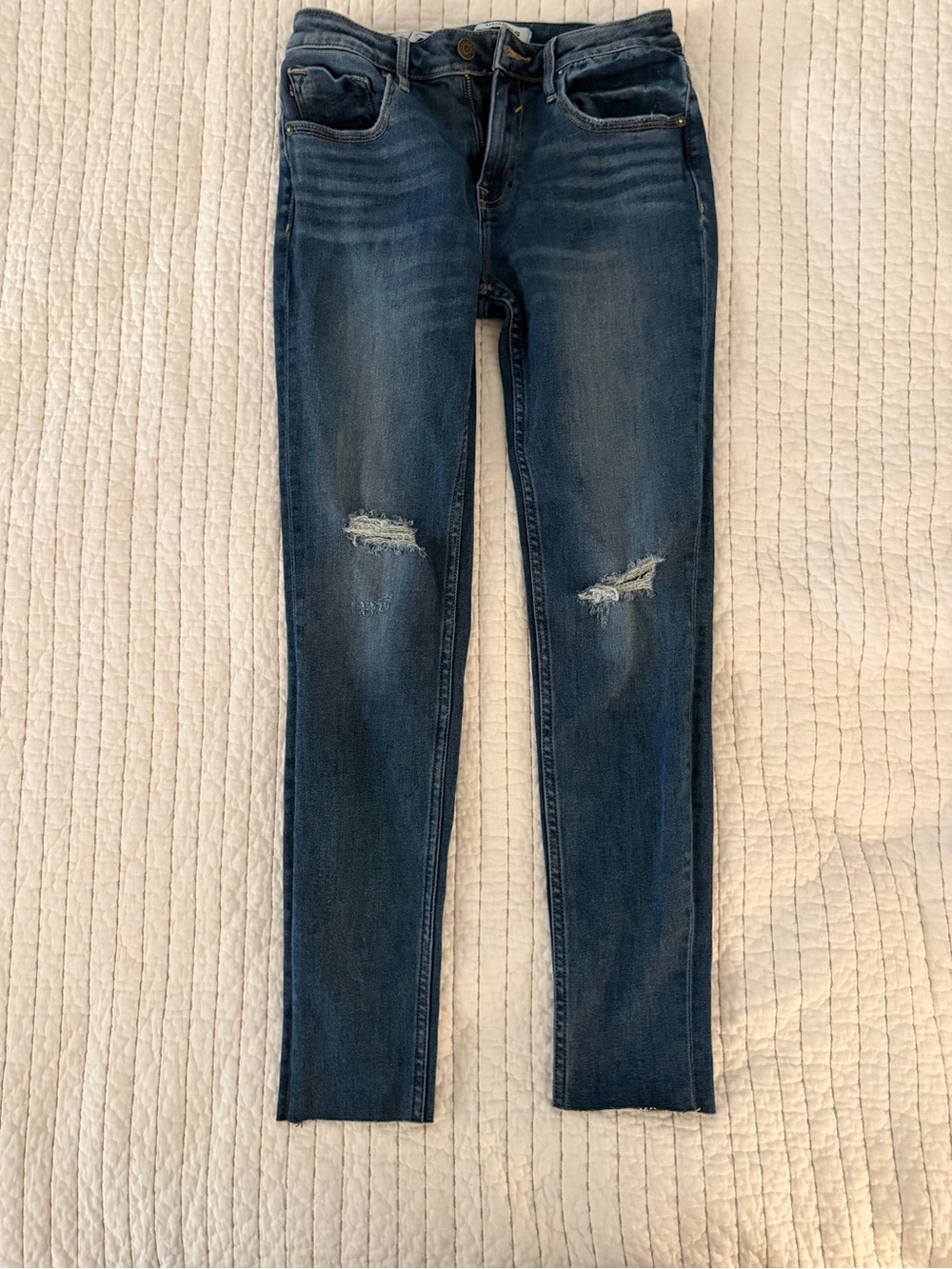Vigoss Dark Blue Distressed Skinny Jeans